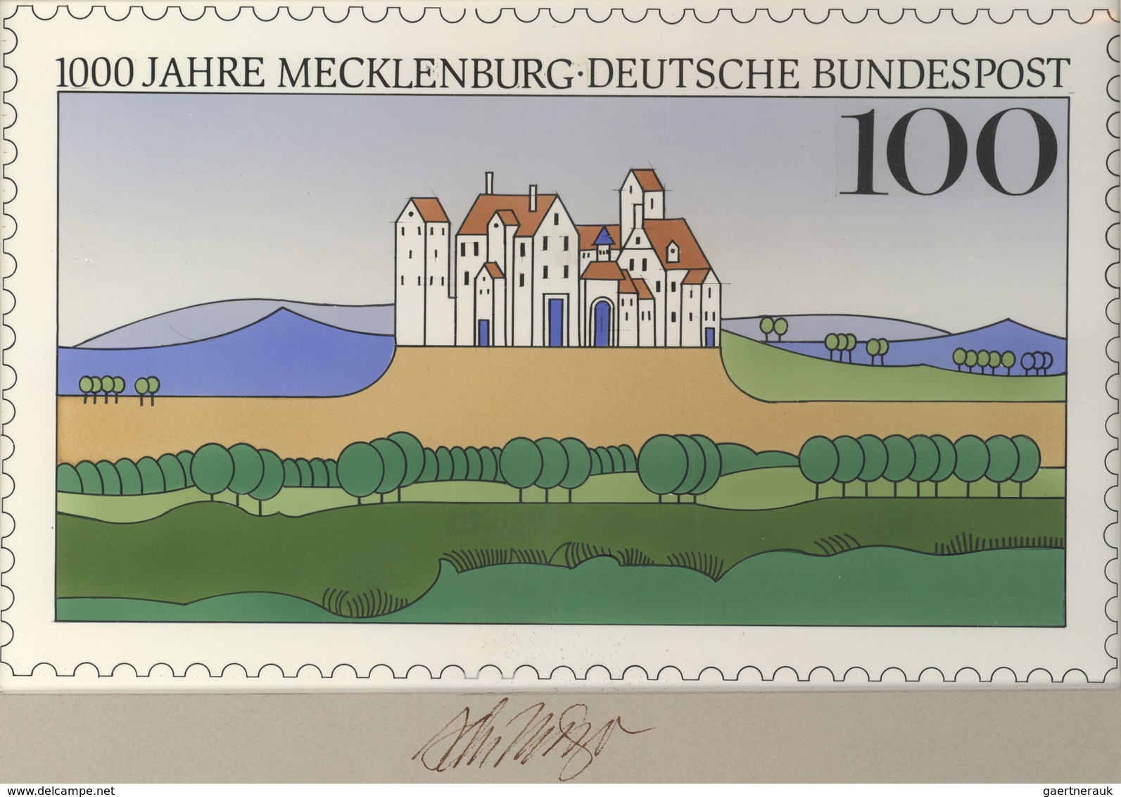 Bundesrepublik Deutschland: 1995, Nicht Angenommener Künstlerentwurf (26x16,5) Von Prof. H.Schilling - Sonstige & Ohne Zuordnung
