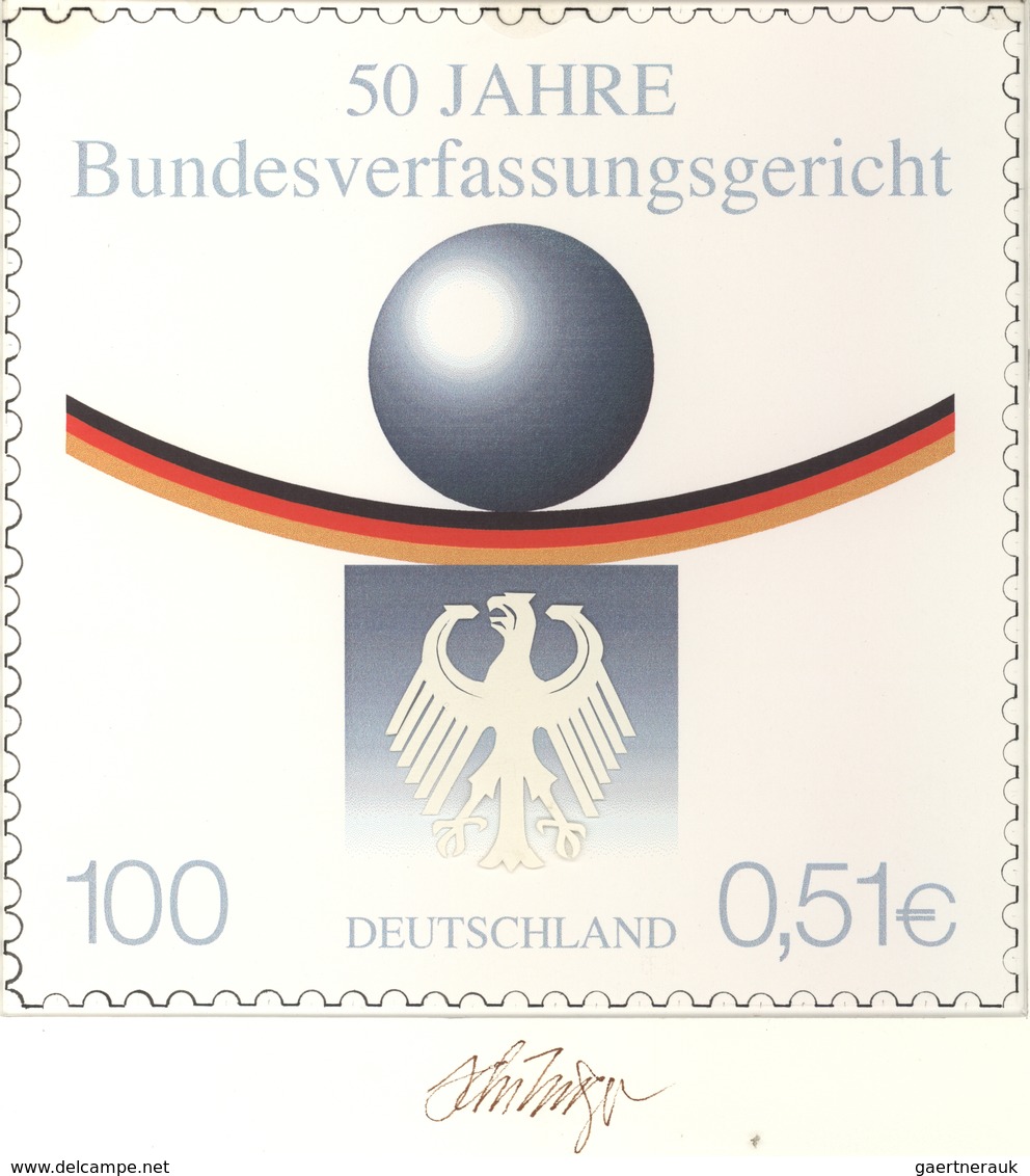 Bundesrepublik Deutschland: 2001, Nicht Angenommener Künstlerentwurf (21,5 X21,5) Von Prof. H.Schill - Other & Unclassified