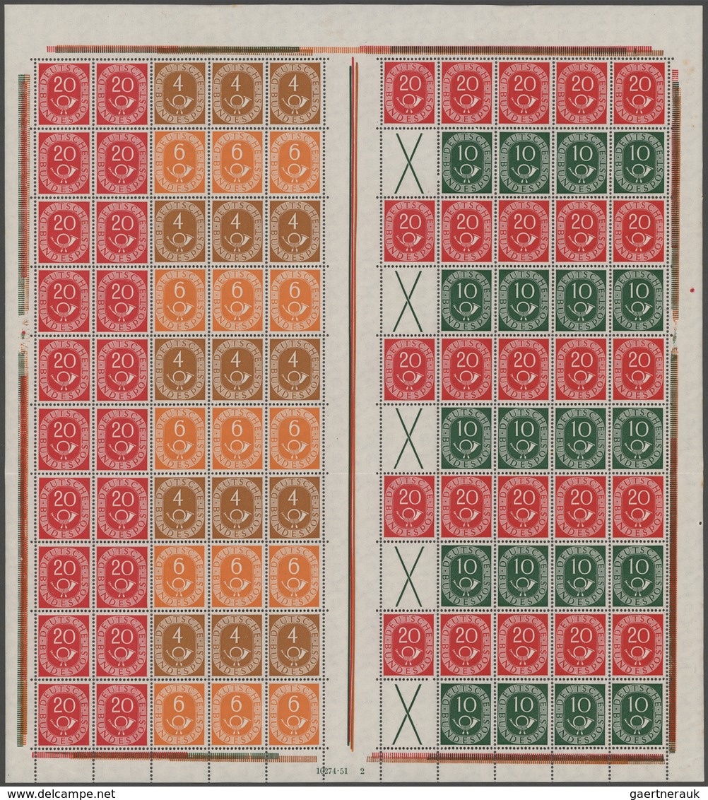 Bundesrepublik - Markenheftchenbogen: 1951, Posthorn Markenheftchen-Bogen Mit HAN 10274.51 2, Waager - Sonstige & Ohne Zuordnung