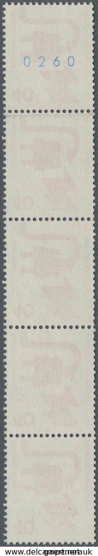 Bundesrepublik - Rollenmarken: 1972. Unfallverhütung 40 Pf Mit Rs. Blauer Nummer (0260) Im Postfrisc - Roller Precancels