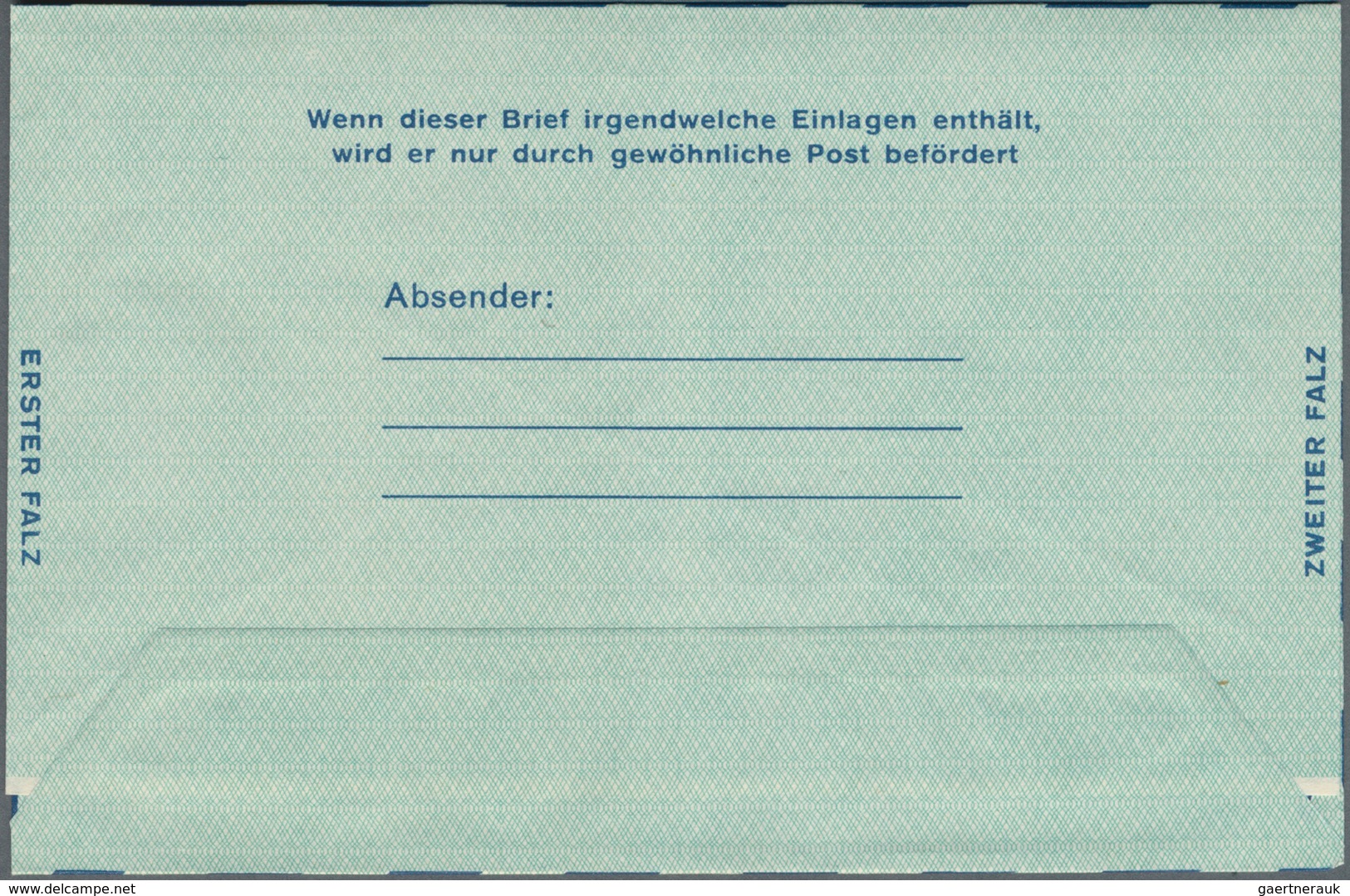 Bundesrepublik - Ganzsachen: 1950/51, 5 Ungebrauchte Luftpostleichtbriefe Mit Wertrahmen "TAXE PERCU - Sonstige & Ohne Zuordnung