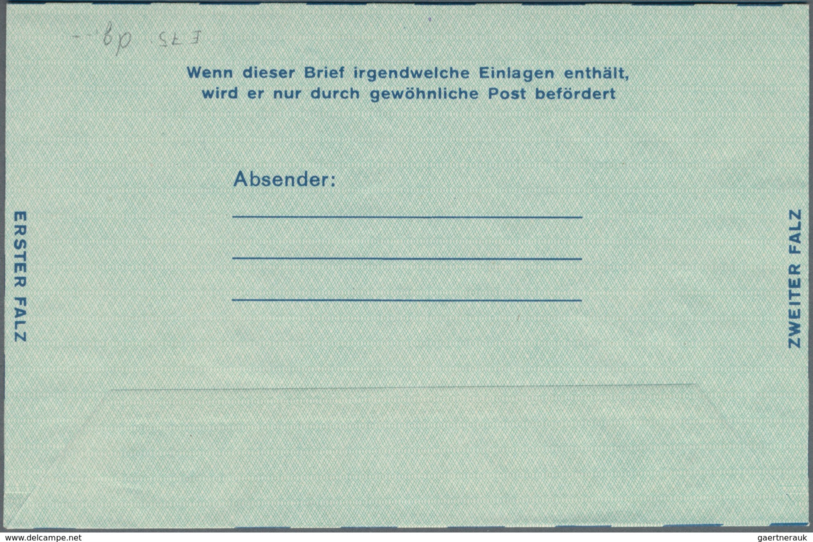 Bundesrepublik - Ganzsachen: 1950/51, 5 Ungebrauchte Luftpostleichtbriefe Mit Wertrahmen "TAXE PERCU - Other & Unclassified