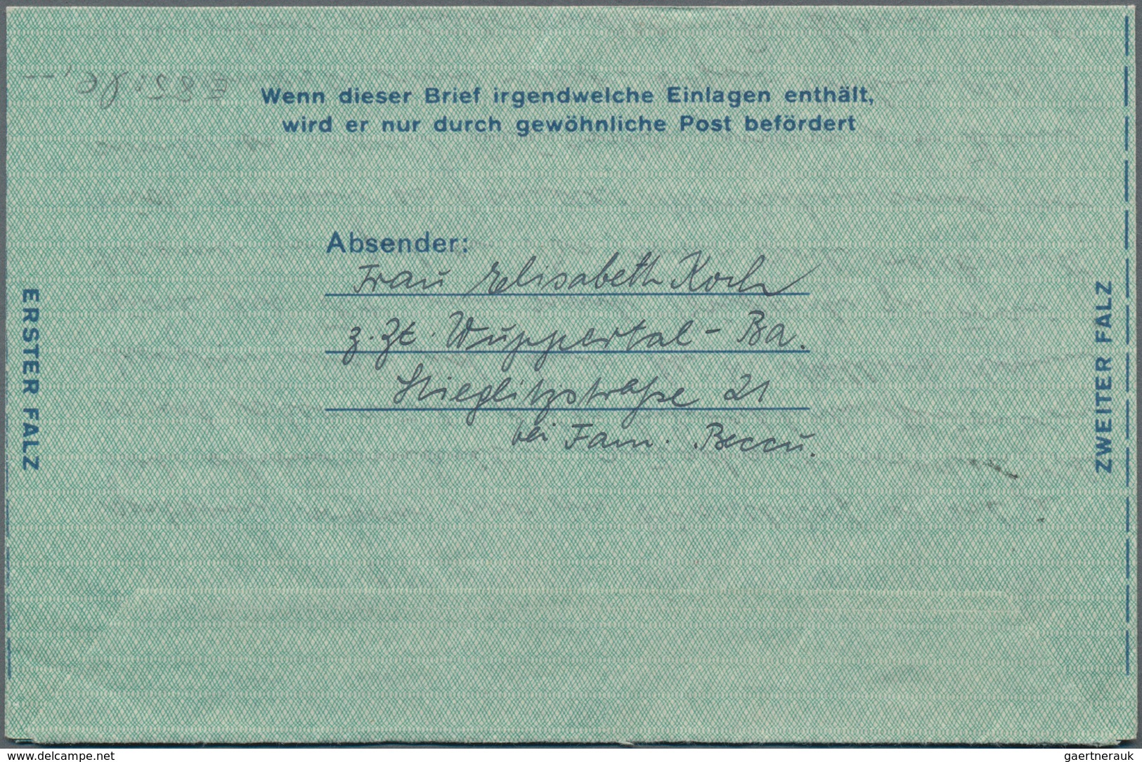 Bundesrepublik - Ganzsachen: 1953, Zwei Bedarfs- Und Portogerecht Gebrauchte Ganzsachenluftpostleich - Andere & Zonder Classificatie