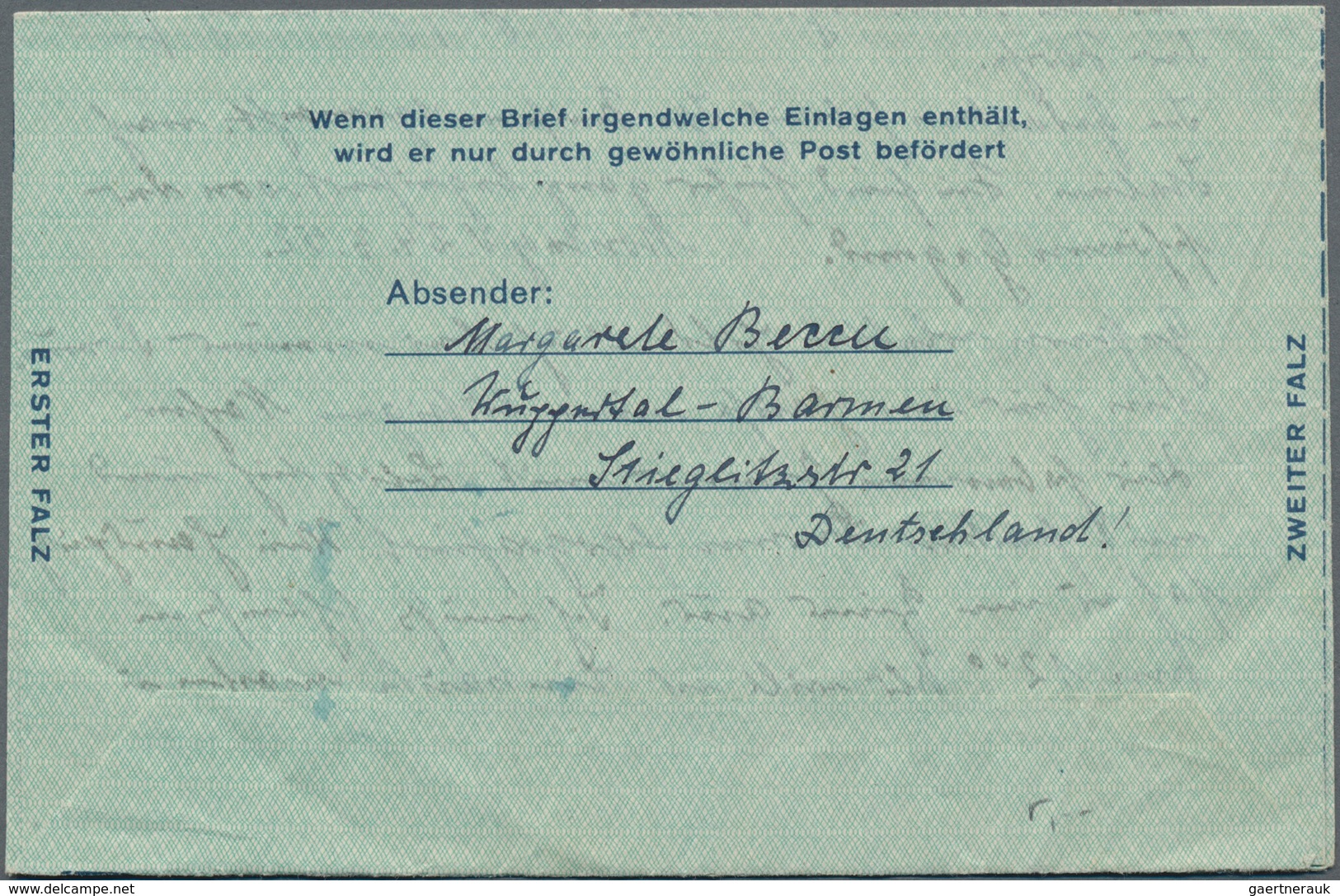 Bundesrepublik - Ganzsachen: 1953, Zwei Bedarfs- Und Portogerecht Gebrauchte Ganzsachenluftpostleich - Other & Unclassified