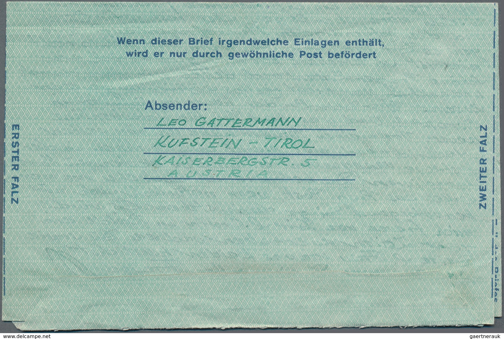 Bundesrepublik - Ganzsachen: 1953, Zwei Bedarfs- Und Portogerecht Gebrauchte Ganzsachenluftpostleich - Other & Unclassified