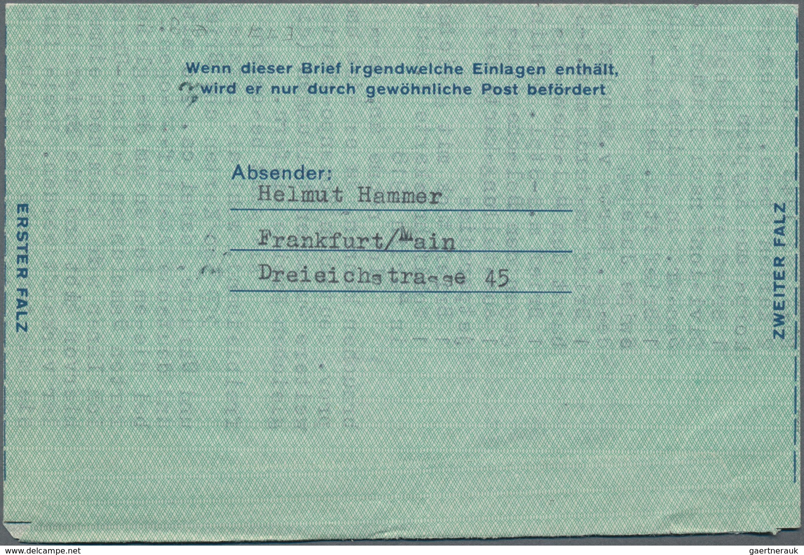 Bundesrepublik - Ganzsachen: 1953, Zwei Bedarfs- Und Portogerecht Gebrauchte Ganzsachenluftpostleich - Other & Unclassified