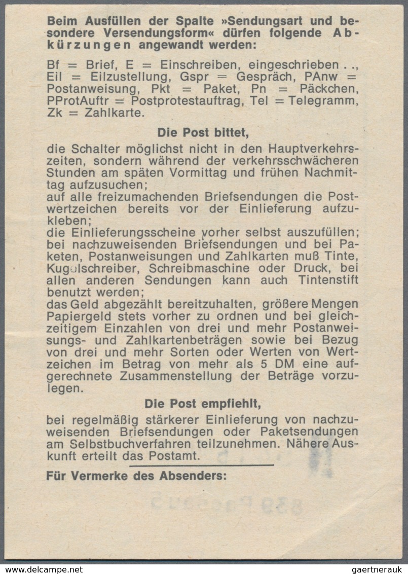 Bundesrepublik - Ganzsachen: 1972, Bedarfs- Und Portogerecht Verwendete Ganzsachenpostkarte 20 Pfenn - Andere & Zonder Classificatie