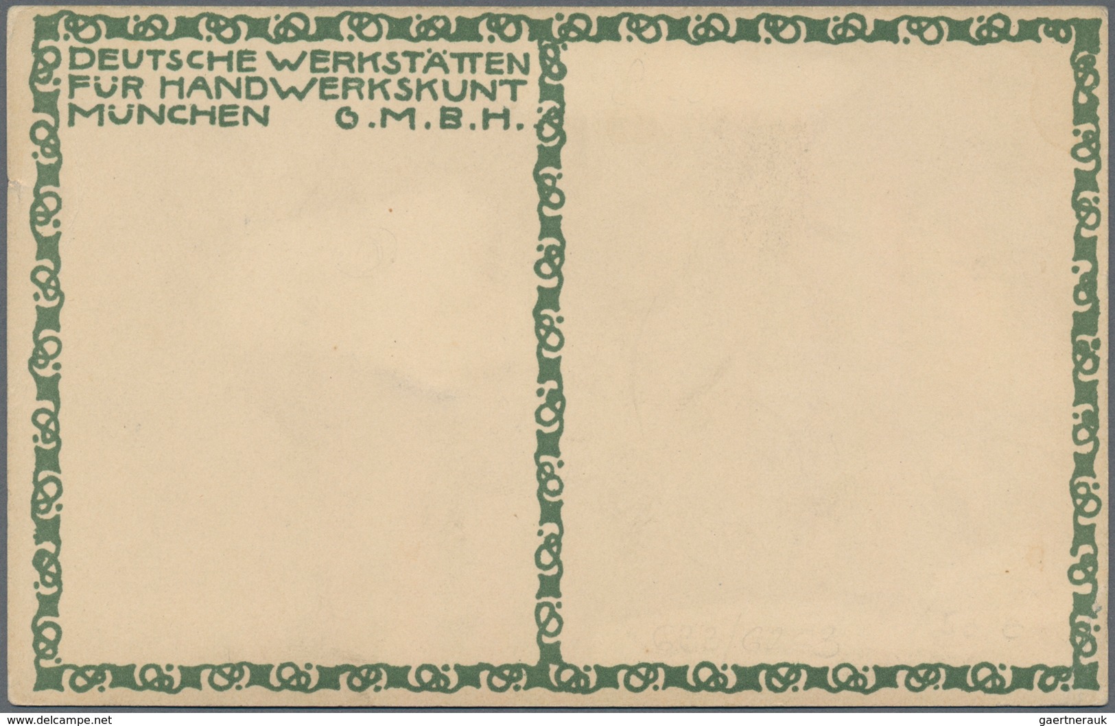 Ansichtskarten: Künstler / Artists: DEUTSCHE WERKSTÄTTEN FÜR HANDWERKSKUNST MÜNCHEN G.M.B.H., Dekora - Zonder Classificatie