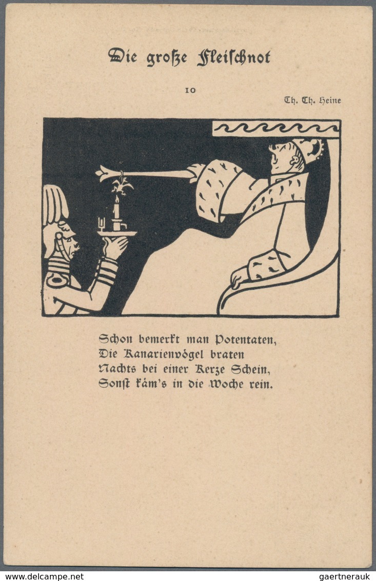 Ansichtskarten: Künstler / Artists: HEINE, Thomas Theodor (1867-1948), Deutsch-schwedischer Maler, Z - Unclassified