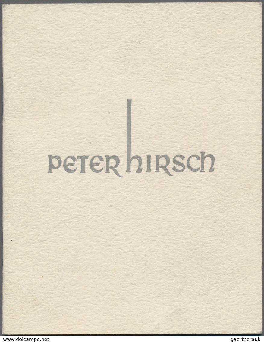 Ansichtskarten: Künstler / Artists: HIRSCH, Peter (1889-1978), Deutscher Maler. Kleiner Prospekt Anl - Zonder Classificatie