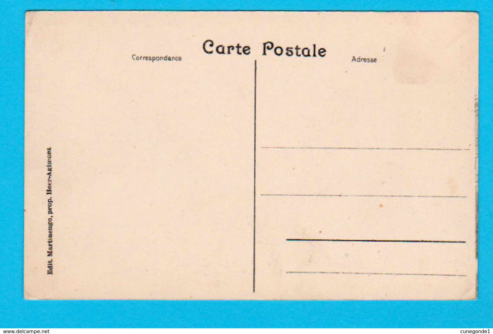 CPA HASTIERE : HEER-AGIMONT : Visite à La Douane - Animation - Edit. Martinengo, Prop. Heer-Agimont - 2 Scans - Hastiere