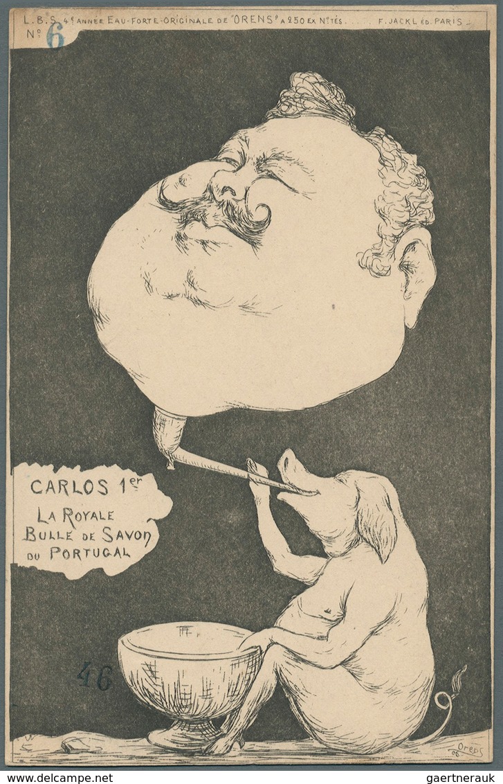 Ansichtskarten: Künstler / Artists: Orens Denizard, Le Burin Satirique, 1906, insgesamt 10 Karten (N