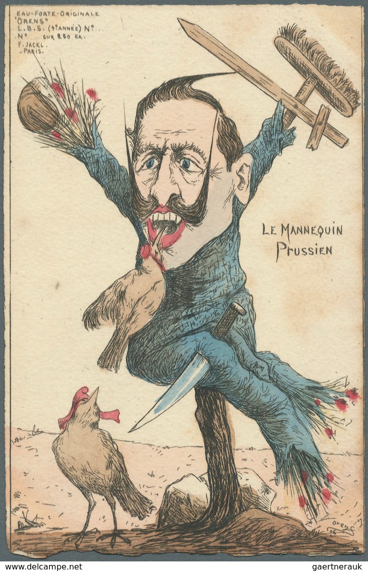 Ansichtskarten: Künstler / Artists: Orens Denizard, Le Burin Satirique, 1906, insgesamt 10 Karten (N