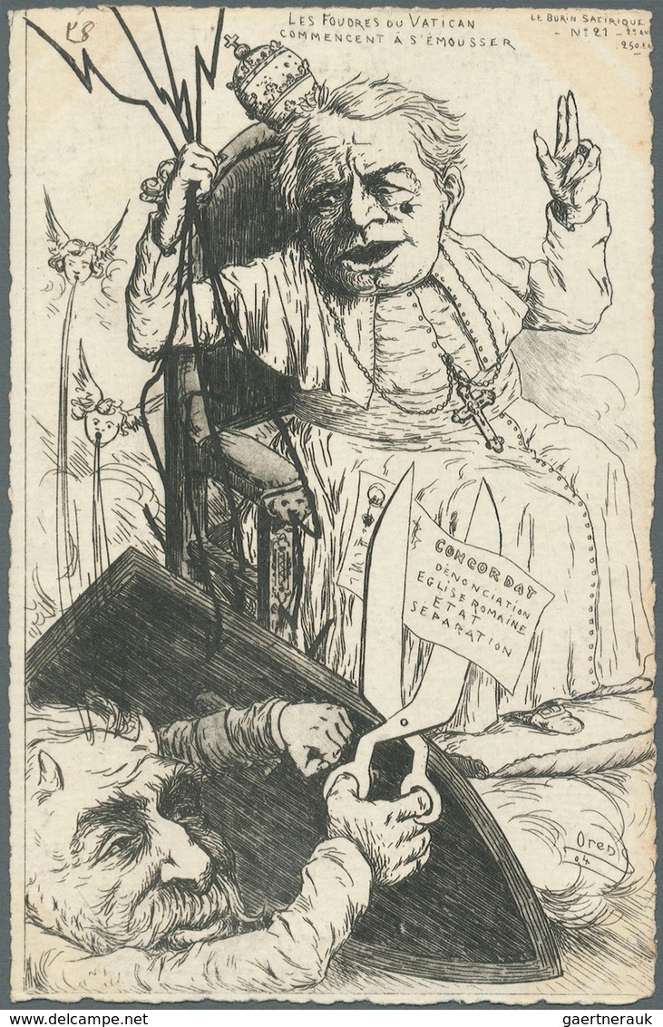 Ansichtskarten: Künstler / Artists: Orens Denizard, Le Burin Satirique, 1904, Nr. 18-22, 5 Karten Mi - Ohne Zuordnung