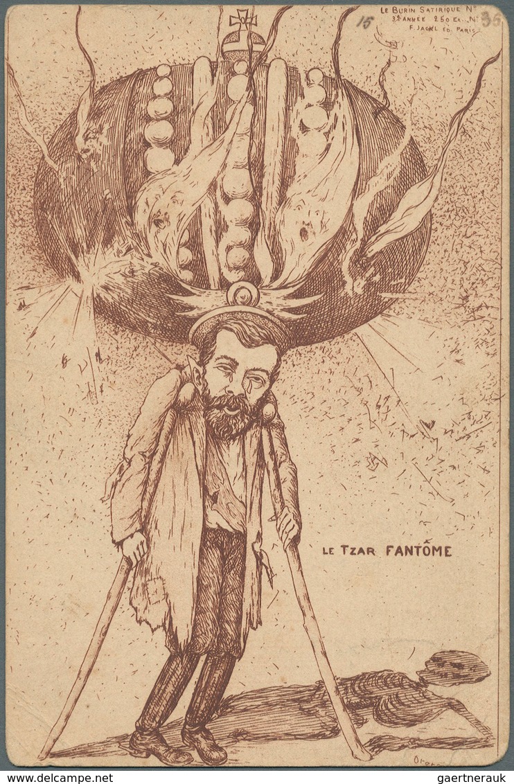 Ansichtskarten: Künstler / Artists: Orens Denizard, Le Burin Satirique, 1905, 10 verschiedene Karten