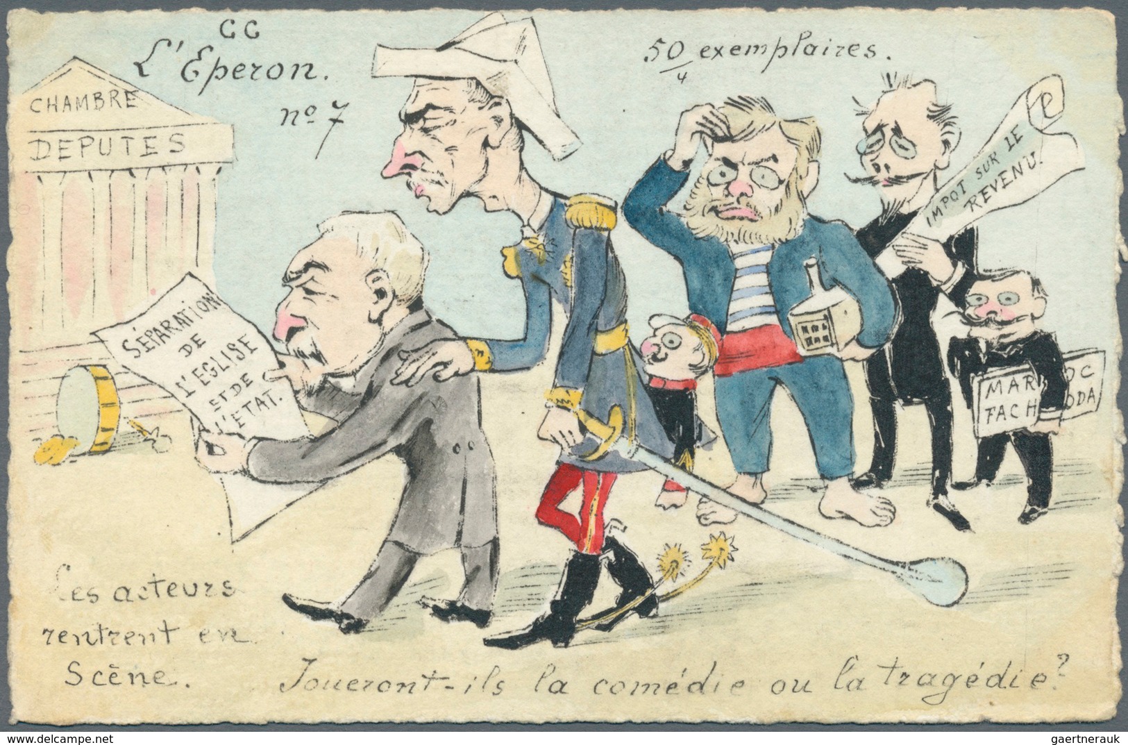 Ansichtskarten: Politik / Politics: Dreyfus-Affaire, Judaica, Seltene Französische Künstler-AK, Aufl - Persönlichkeiten