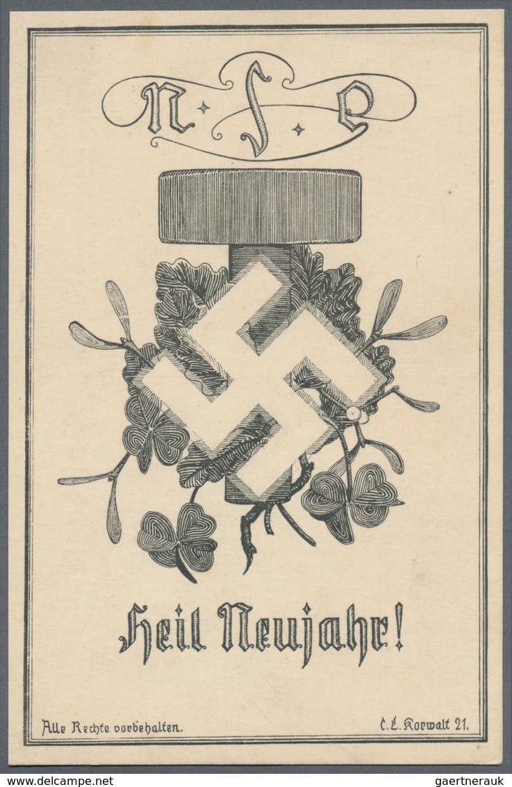 Ansichtskarten: Propaganda: 1921. Heil Neujahr / Happy New Year: Austria Nazi Party Card From 1921! - Political Parties & Elections