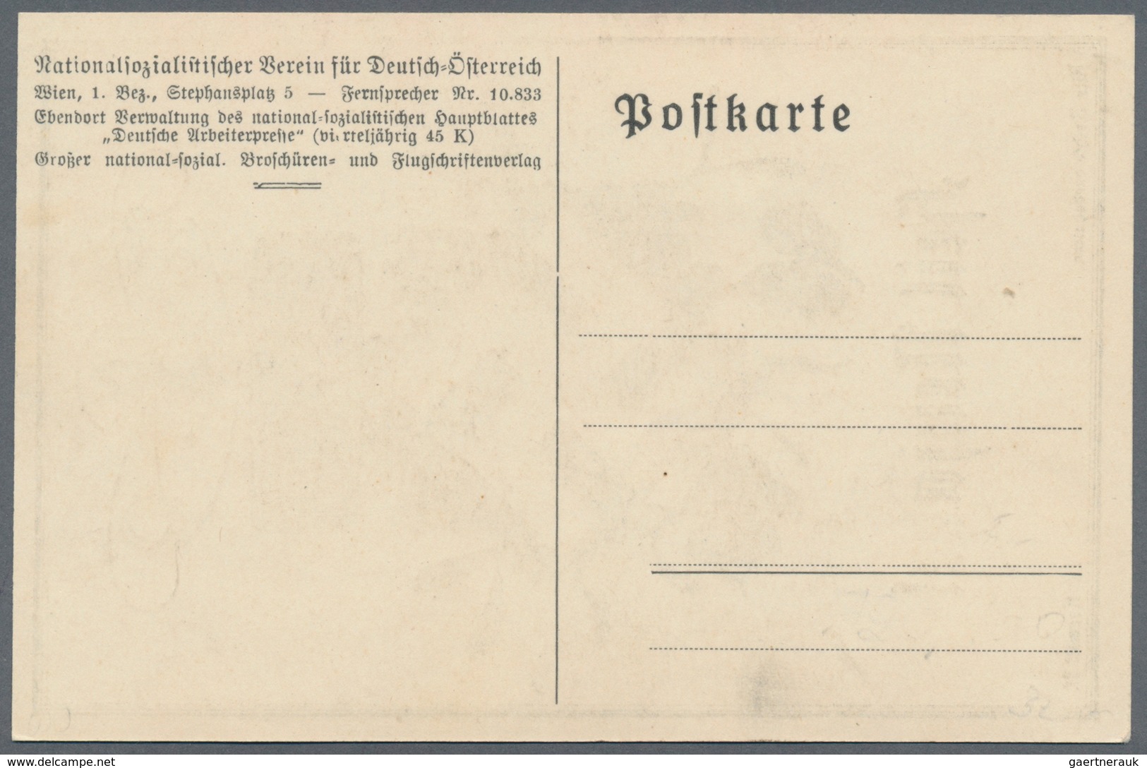 Ansichtskarten: Propaganda: 1921. Heil Neujahr / Happy New Year: Austria Nazi Party Card From 1921! - Political Parties & Elections