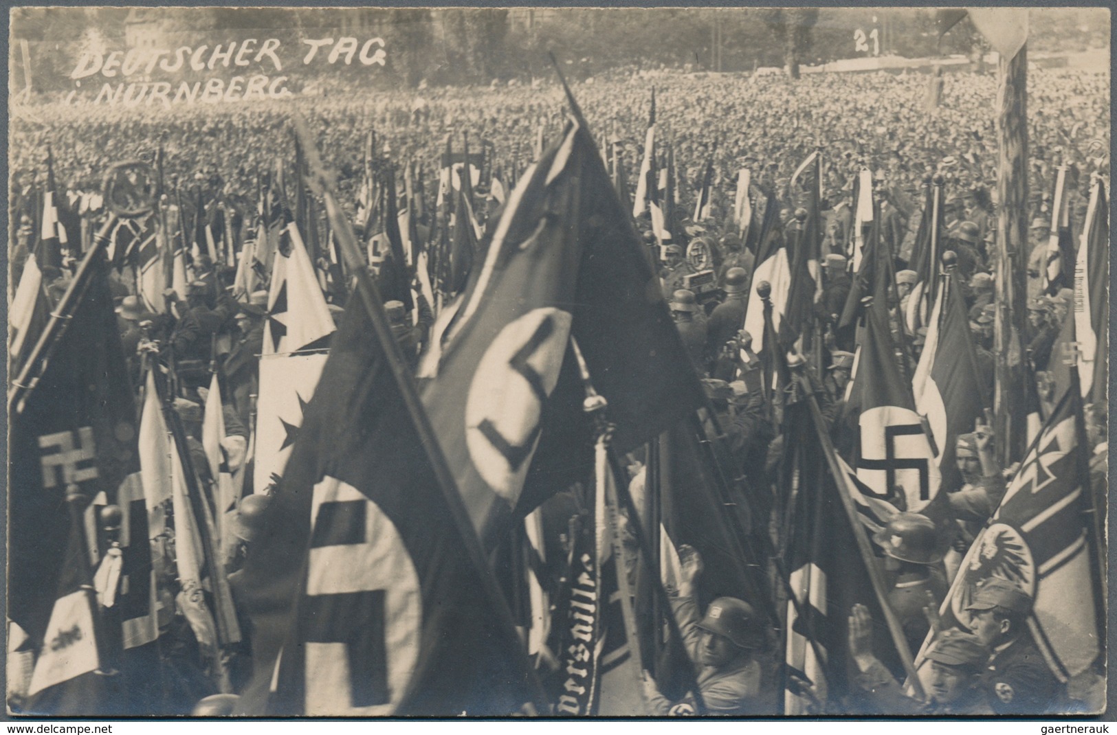 Ansichtskarten: Propaganda: 1923, "Deutscher Tag Nürnberg", Ungebrauchte Fotokarte, Vermutlich Heinr - Parteien & Wahlen