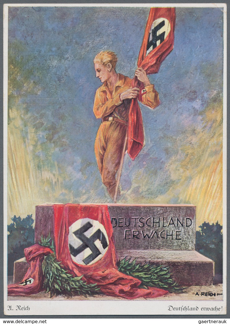 Ansichtskarten: Propaganda: 1931 Albert Reich, Deutschland Erwache! / Awaken Germany: Early (1931) P - Parteien & Wahlen