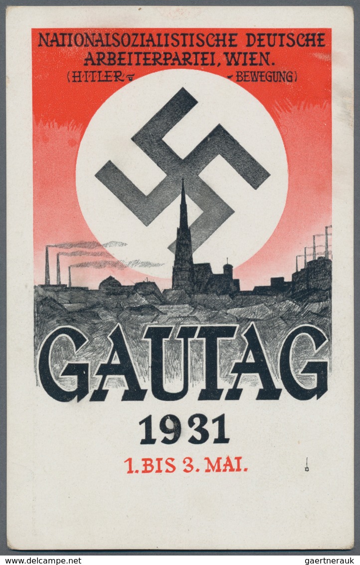 Ansichtskarten: Propaganda: 1931 Rare Austria Nazi Party Gau Wien Regional Meeting Advertising Propa - Political Parties & Elections