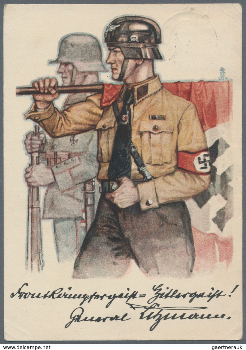 Ansichtskarten: Propaganda: 1931. Scarce Original SS Berlin Recruiting Series #1 Propaganda Card. A - Political Parties & Elections