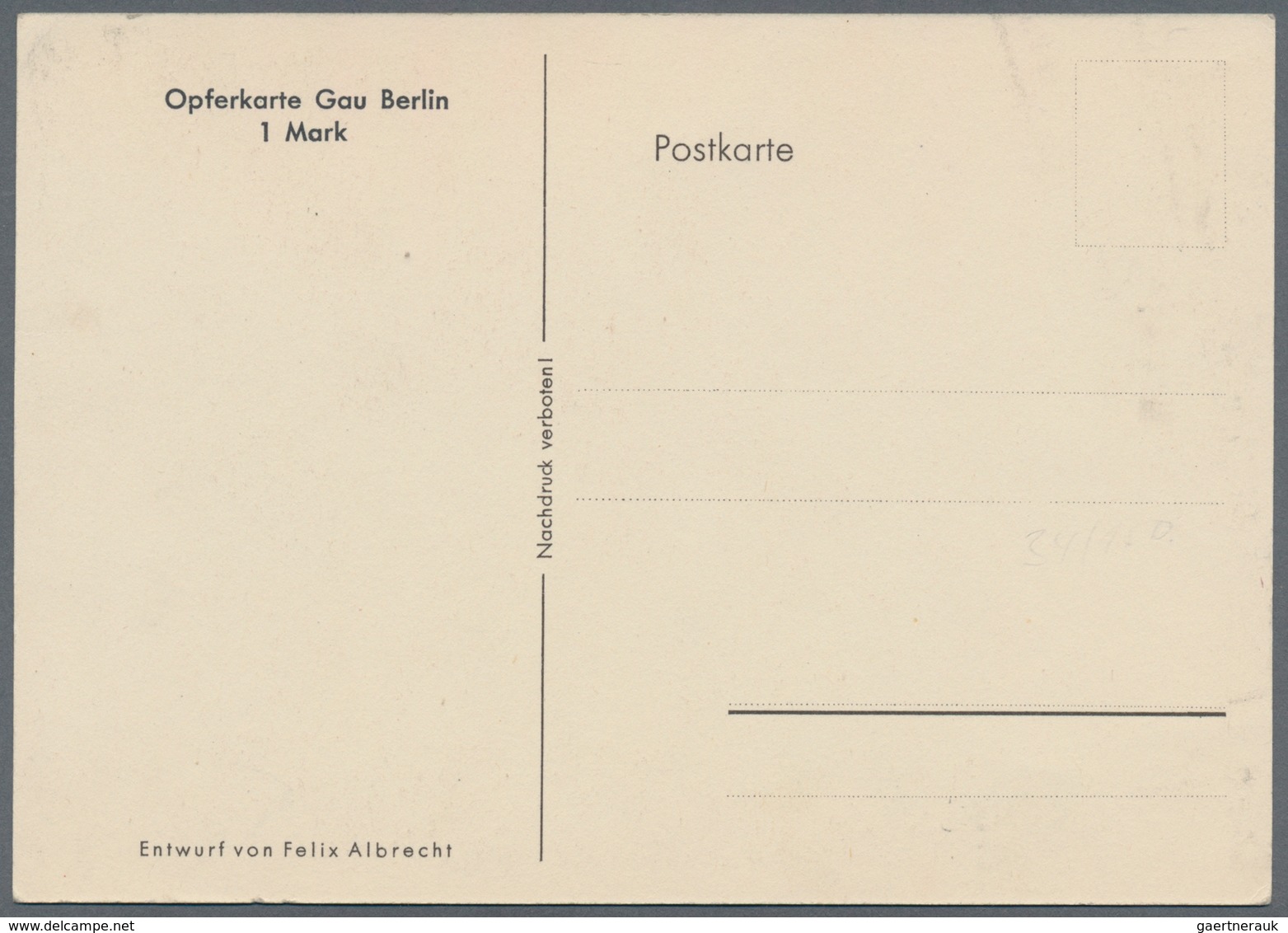 Ansichtskarten: Propaganda: 1931. Scarce Original Early Donation / Opferkarte Gau Berlin Propaganda - Politieke Partijen & Verkiezingen