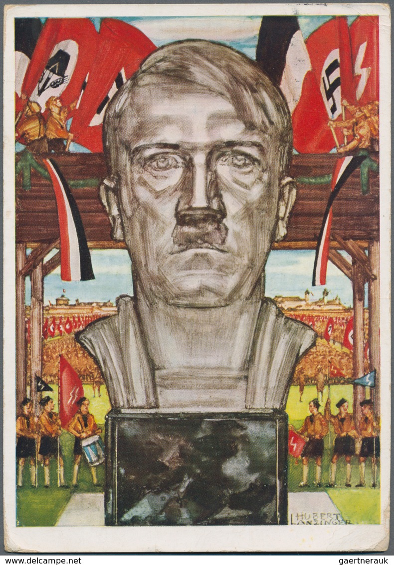 Ansichtskarten: Propaganda: 1934, Reichsparteitag Nürnberg, Kolorierte Propagandakarte Mit Abbildung - Political Parties & Elections