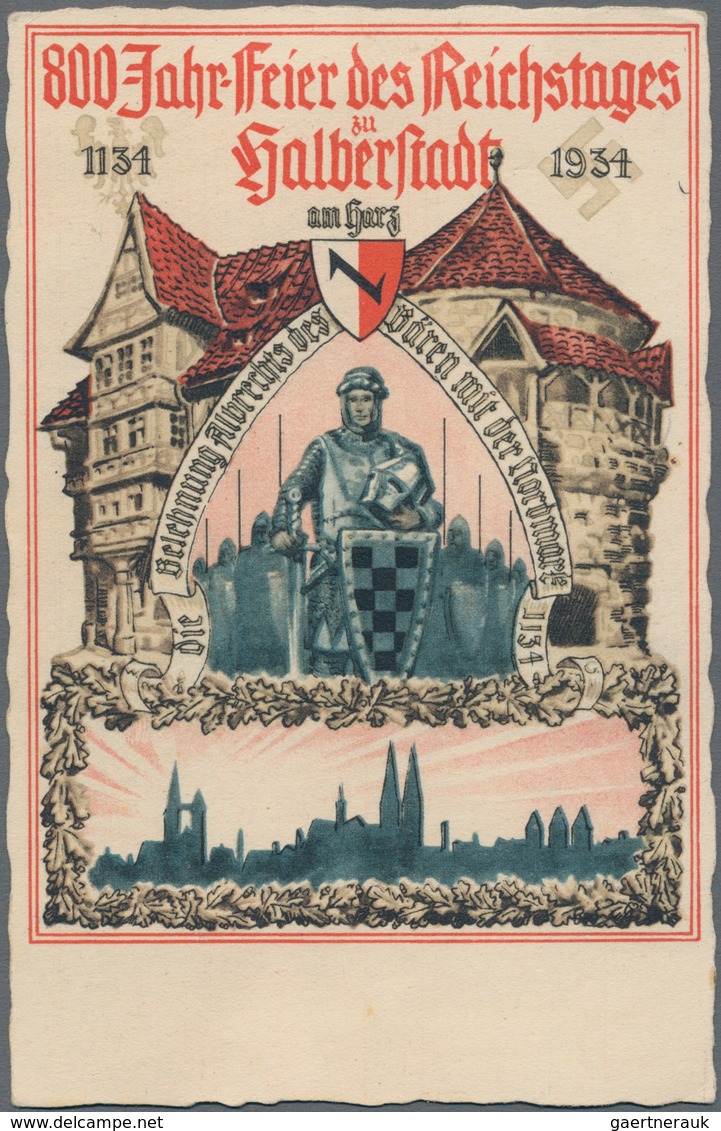 Ansichtskarten: Propaganda: 1934, "800 Jahr-Feier Des Reichstages Zu Halberstadt Im Harz 1134-1934" - Political Parties & Elections