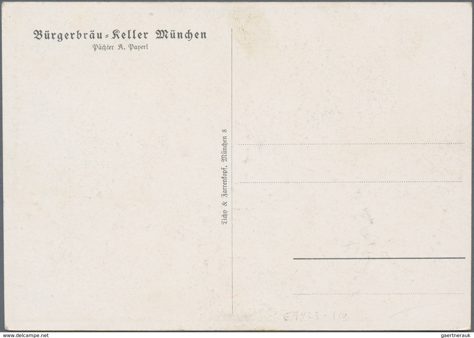 Ansichtskarten: Propaganda: 1935 Ca., "München Bürgerbräu-Keller Hochburg Der N.S.D.A.P.", Koloriert - Parteien & Wahlen