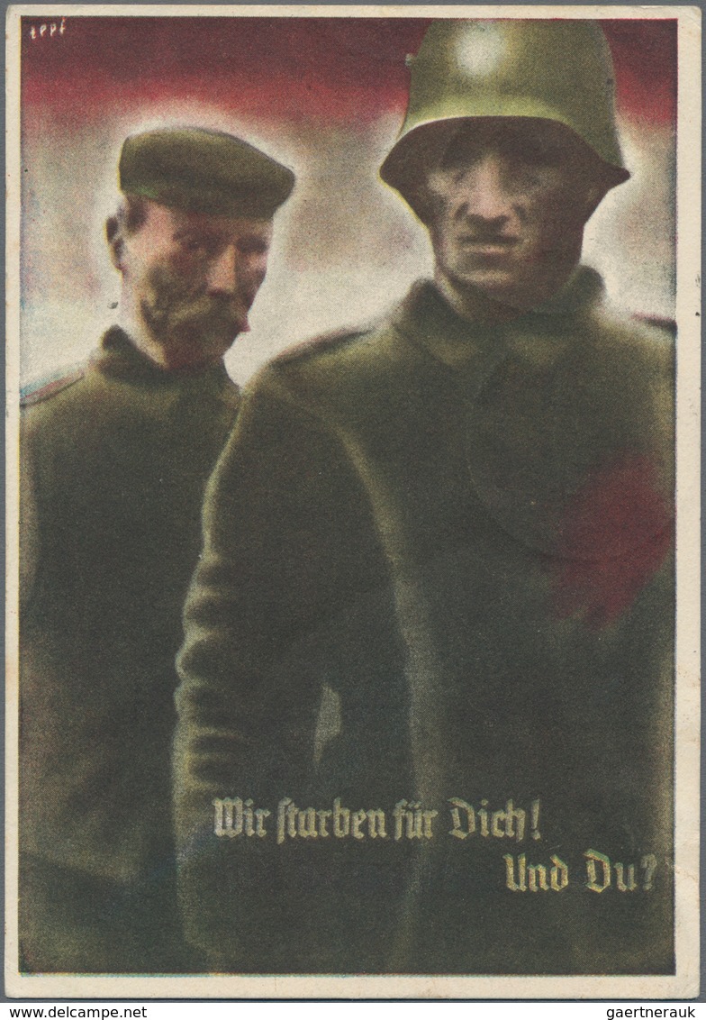 Ansichtskarten: Propaganda: 1935, Zwei Propagandakarten Volksabstimmung Saar, Eine Klappkarte Mit Ab - Politieke Partijen & Verkiezingen