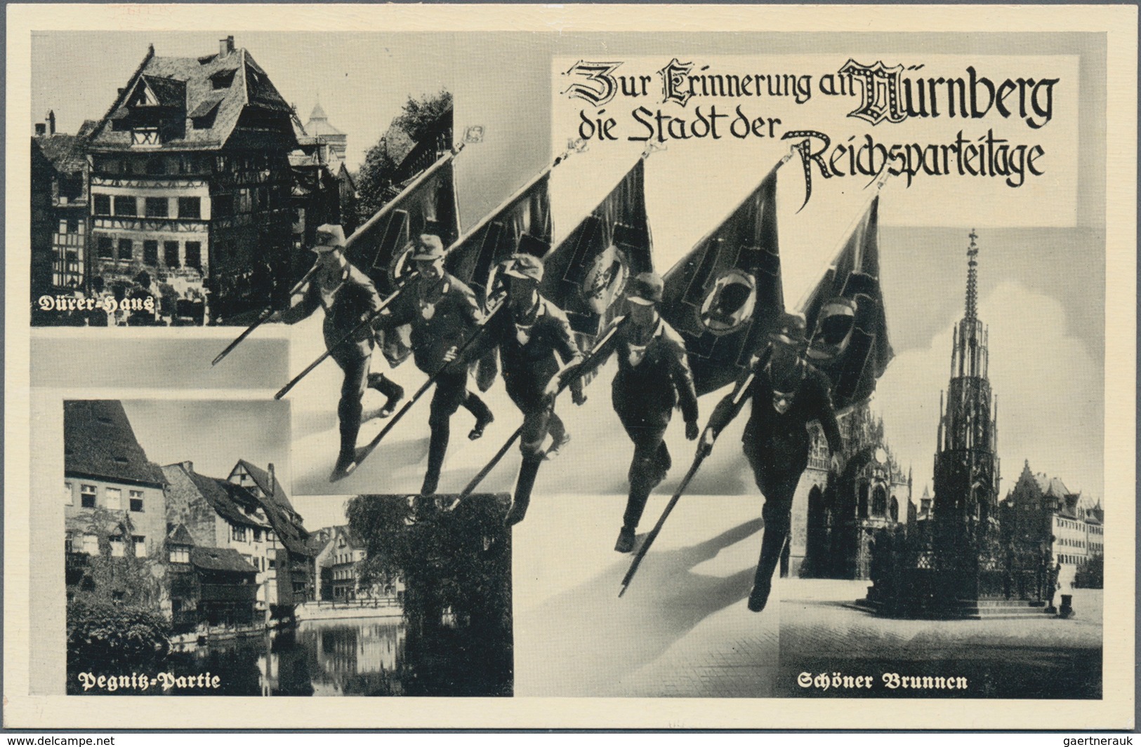 Ansichtskarten: Propaganda: 1935, "Zur Erinnerung An Nürnberg Die Stadt Der Reichsparteitage", Drei - Political Parties & Elections