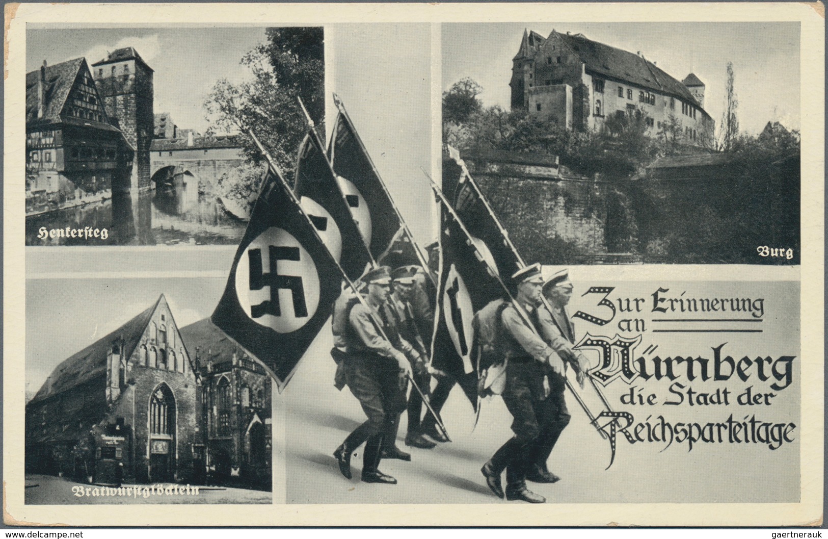 Ansichtskarten: Propaganda: 1935, "Zur Erinnerung An Nürnberg Die Stadt Der Reichsparteitage", Drei - Political Parties & Elections