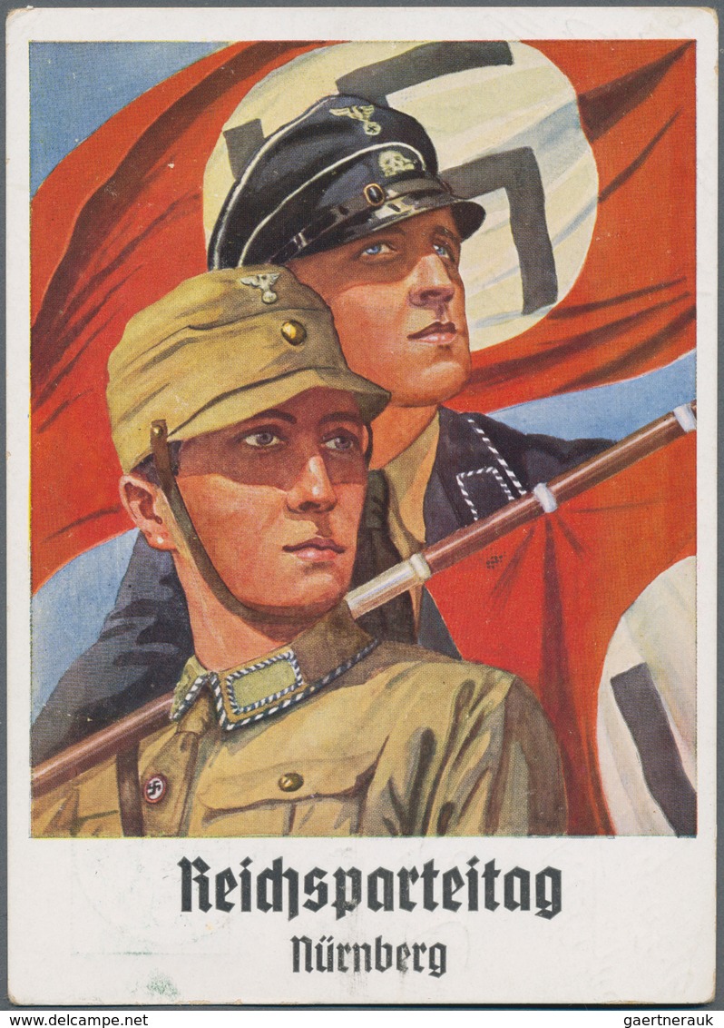 Ansichtskarten: Propaganda: 1936, Reichsparteitag Nürnberg, Farbige Propagandakarte Mit Abbildung SA - Political Parties & Elections