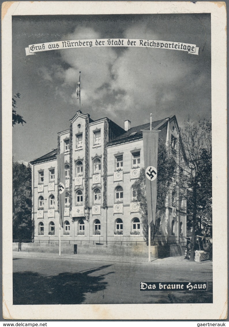 Ansichtskarten: Propaganda: 1936, "Gruß Aus Nürnberg Der Stadt Der Reichsparteitage Das Braune Haus" - Politieke Partijen & Verkiezingen