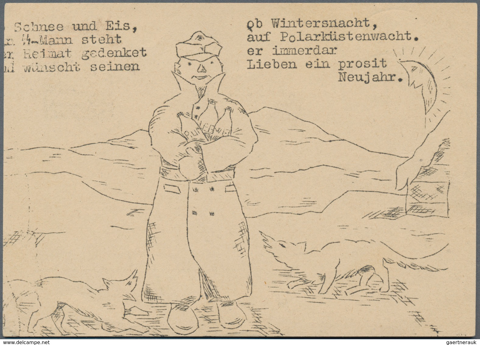 Ansichtskarten: Propaganda: 1940, "Ob Schnee Und Eis, Ob Wintersnacht, Ein SS-Mann Steht Auf Polarkü - Politieke Partijen & Verkiezingen