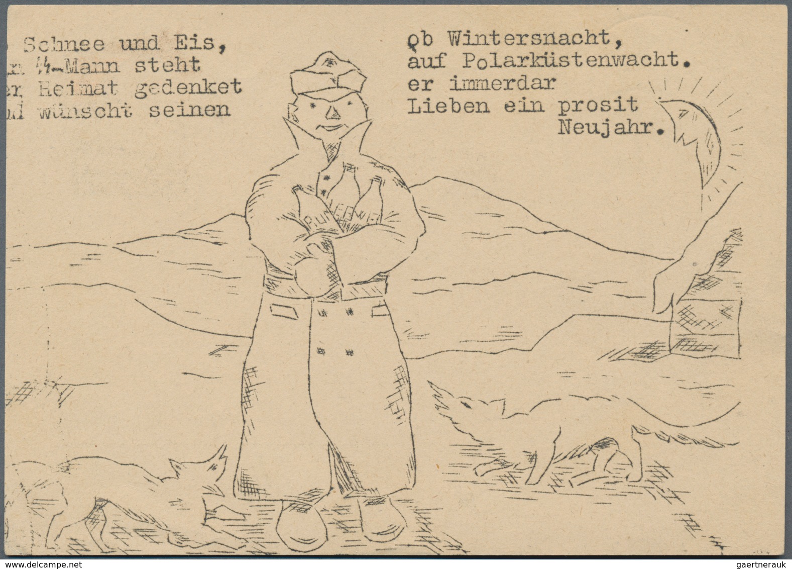 Ansichtskarten: Propaganda: 1940, "Ob Schnee Und Eis, Ob Wintersnacht, Ein SS-Mann Steht Auf Polarkü - Political Parties & Elections