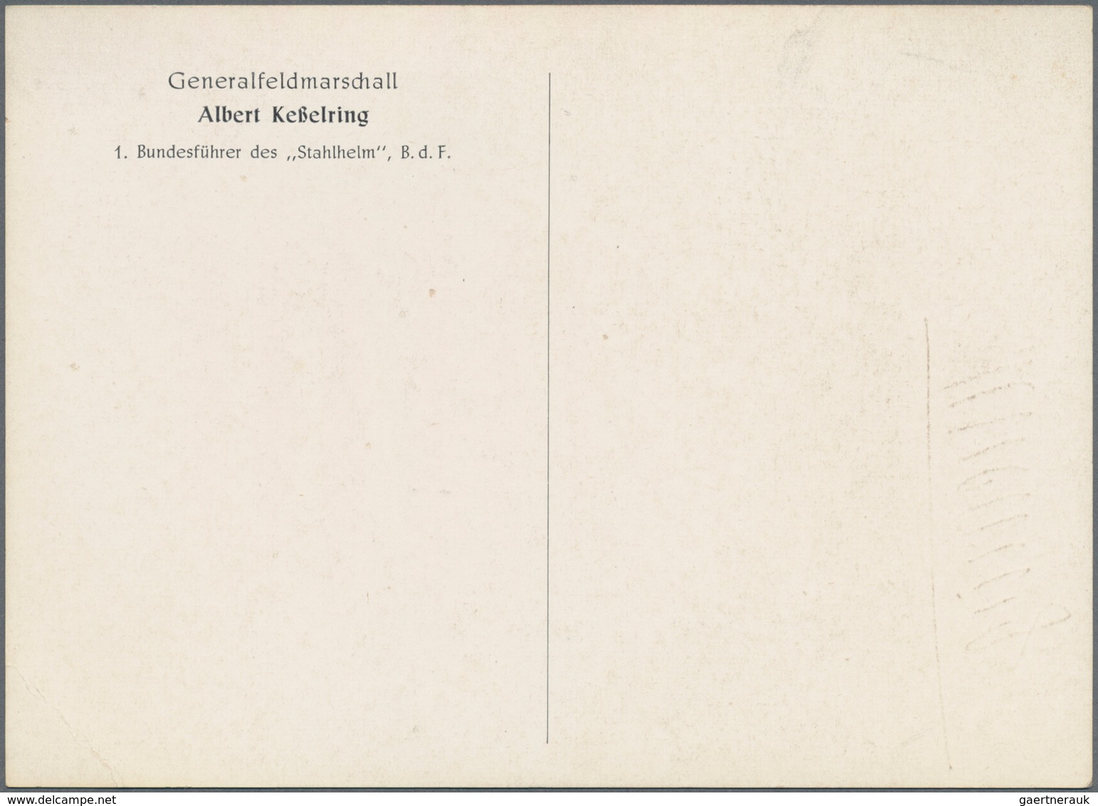 Ansichtskarten: Propaganda: RITTERKREUZTRÄGER, Generalfeldmarschall Albert KESSERLING 1. Bundesführe - Political Parties & Elections