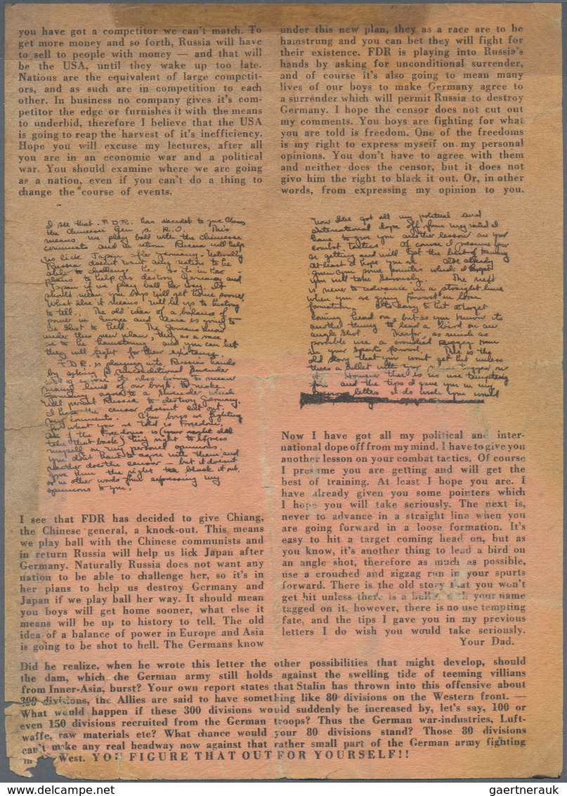 Ansichtskarten: Propaganda: 1945. V1 Propaganda Leaflet POW Letters "What An American Thinks About T - Political Parties & Elections