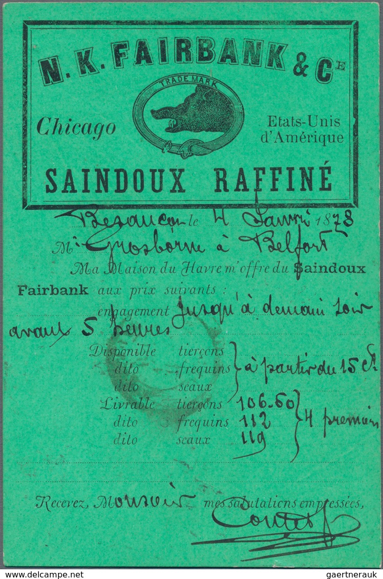 Ansichtskarten: Vorläufer: 1878, N.K. FAIRBANK & Ce, Französische Avis-Karte Als Vorläufer, Postalis - Ohne Zuordnung