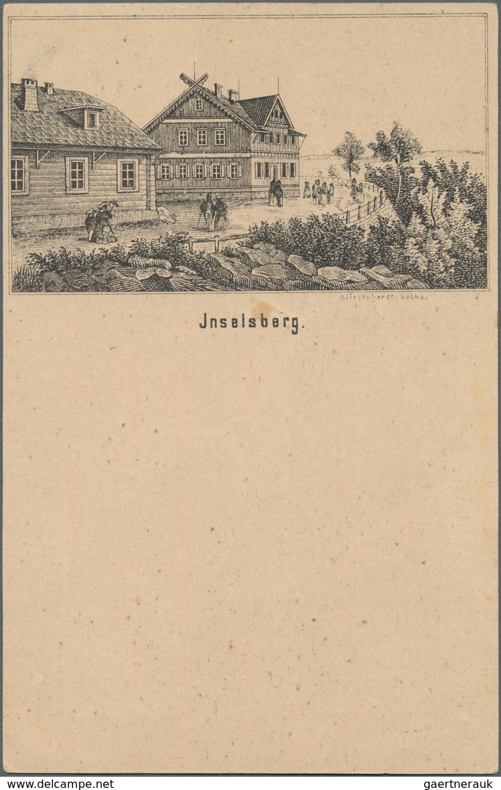 Ansichtskarten: Vorläufer: 1878 Ca., INSELBERG, Vorläuferkarte 5 Pf Lila Als Privatganzsache, Ungebr - Ohne Zuordnung