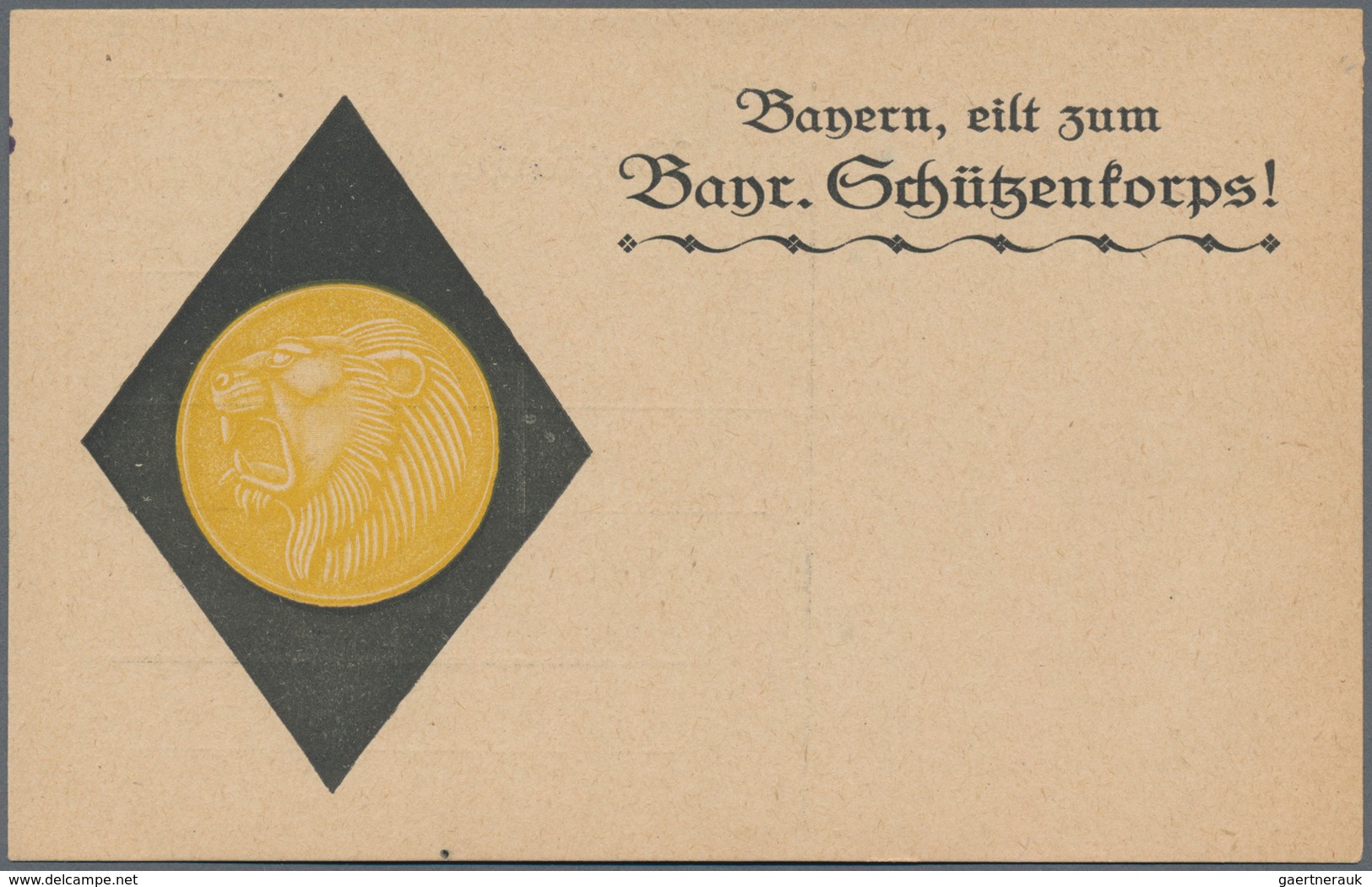 Ansichtskarten: Motive / Thematics: DEUTSCHLAND / REVOLUTION 1918/1919, Propagandakarte "Bayern, Eil - Andere & Zonder Classificatie