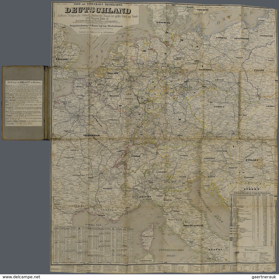 Ansichtskarten: Motive / Thematics: EISENBAHN, Original Post- Und Eisenbahn-Reisekarte DEUTSCHLAND V - Other & Unclassified