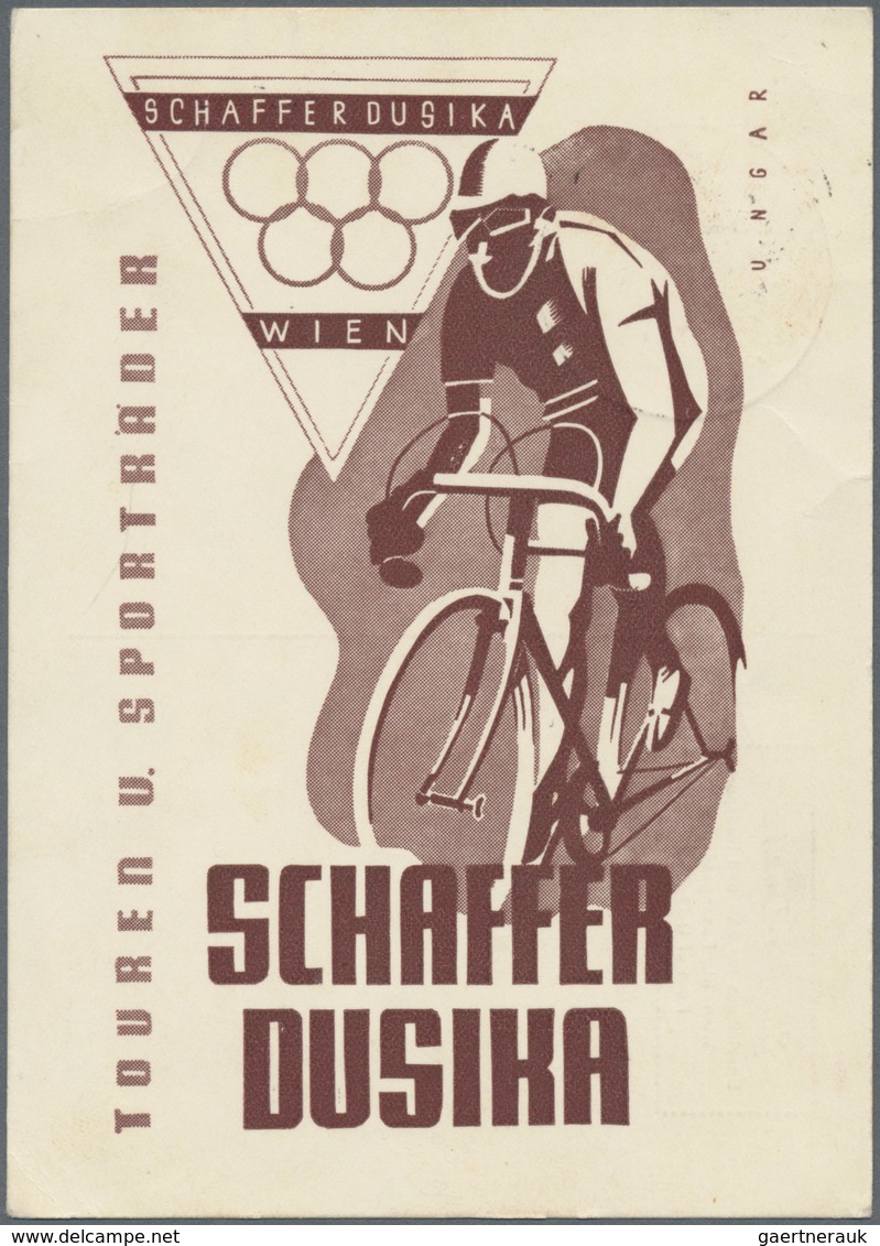 Ansichtskarten: Motive / Thematics: SPORT / OLYMPIADE 1936 BERLIN, österreichische Werbekarte Der Fi - Andere & Zonder Classificatie