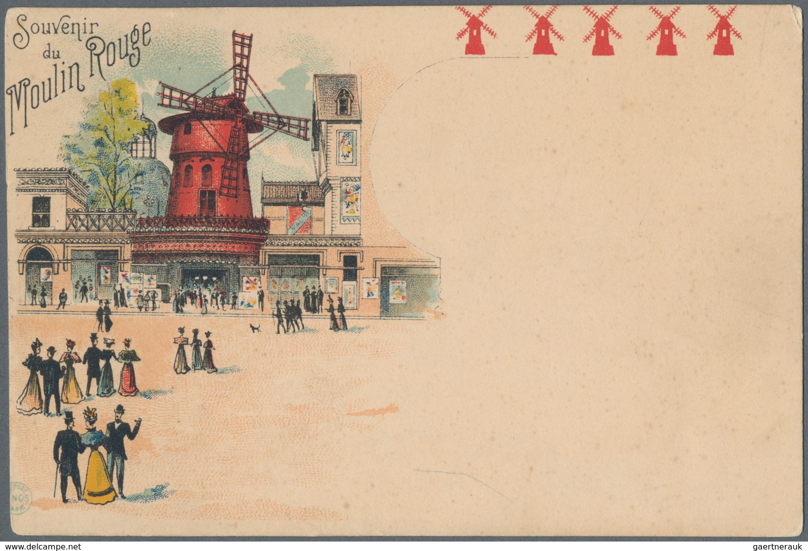 Ansichtskarten: Motive / Thematics: WERBUNG / REKLAME, Drei Dekorative Künstlerkarten "Moulin Rouge" - Other & Unclassified