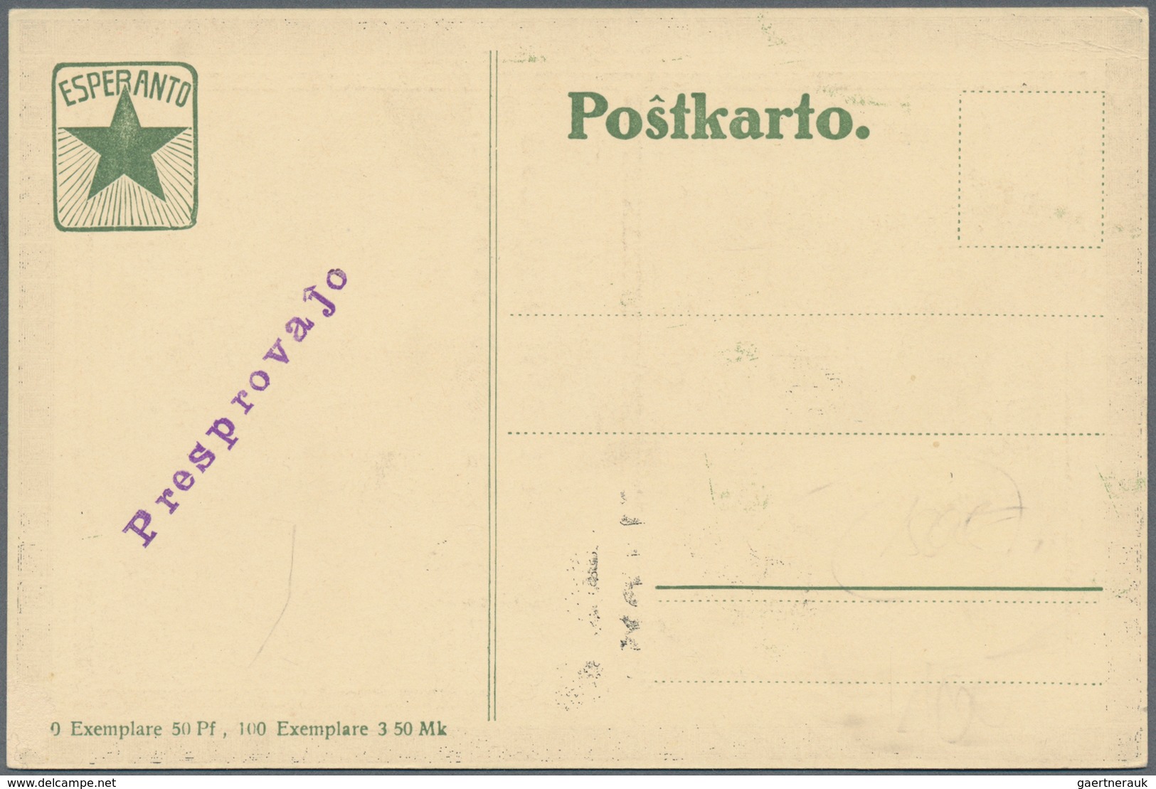 Ansichtskarten: Baden-Württemberg: STUTTGART, "8a Germana Esperanto-Kongreso 1913", Ungebrauchte Fes - Andere & Zonder Classificatie