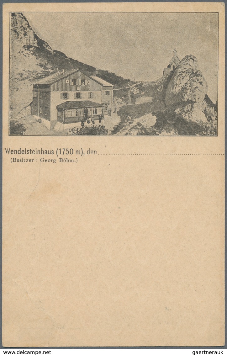 Ansichtskarten: Bayern: WENDELSTEIN Mit Wendelsteinhaus, Zwei Bayerische Privatganzsachen 5 Pf Ziffe - Other & Unclassified