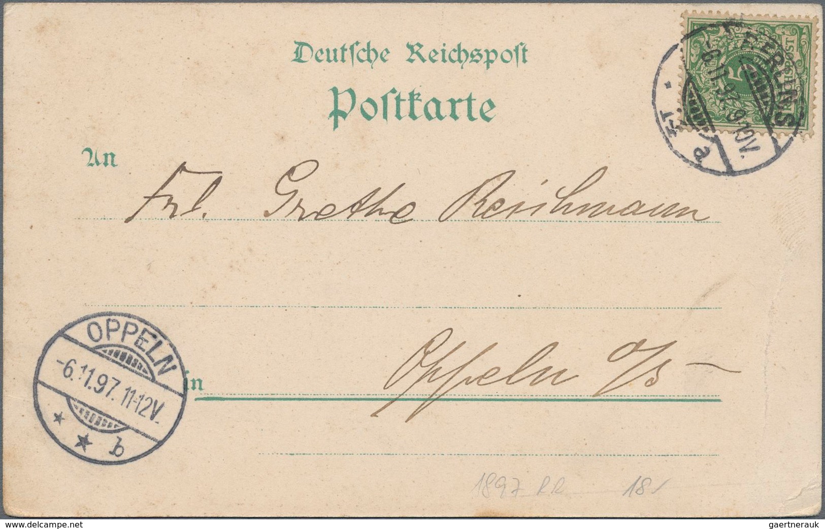 Ansichtskarten: Hessen: Frankfurt A/Main 1897/1905: Zwei Besondere Ansichtskarten, Mit Karte Vom Res - Sonstige & Ohne Zuordnung
