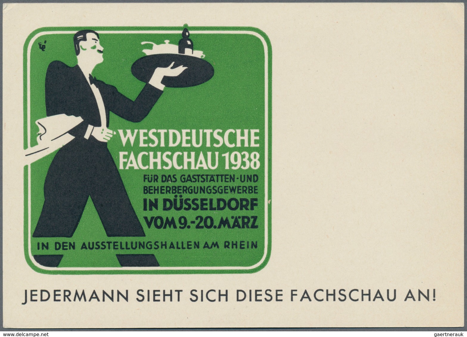 Ansichtskarten: Nordrhein-Westfalen: DÜSSELDORF, "Westdeutsche Fachschau 1938", Plakative Ausstellun - Other & Unclassified