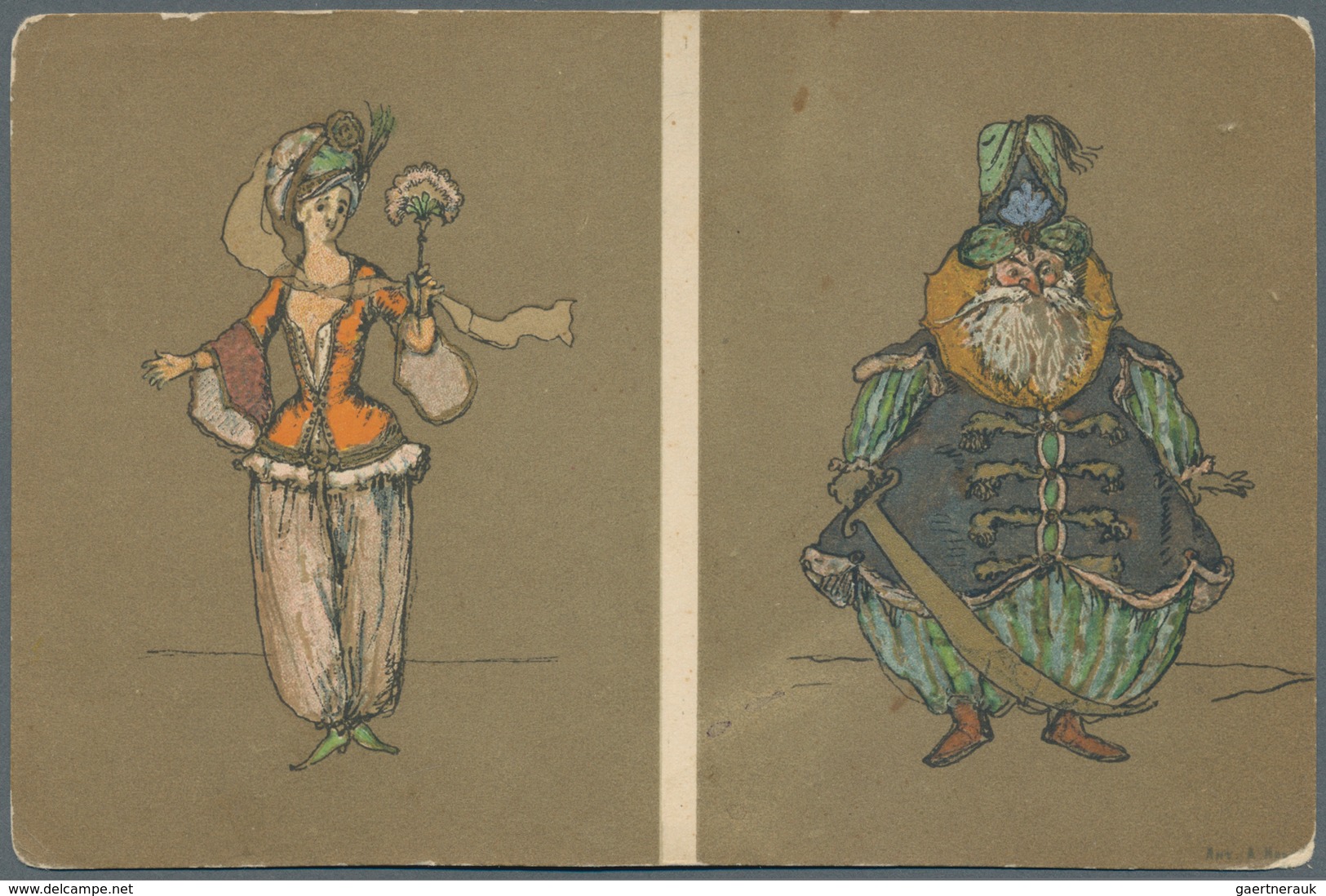 Ansichtskarten: Künstler / Artists: BENOIS, Alexander (1870-1960), Russischer Maler, Schriftsteller, - Unclassified